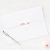 White Heart Sticker - Ik hou van je (Envelop)