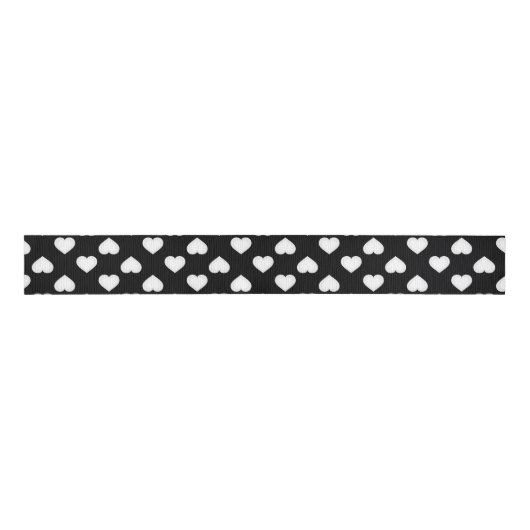White Hearts Grosgrain Ribbon Grosgrain Lint (Voorkant)