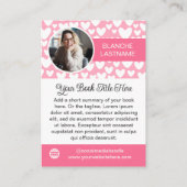 White Hearts Romance Auteur Boek Release Marketing Visitekaartje (Achterkant)