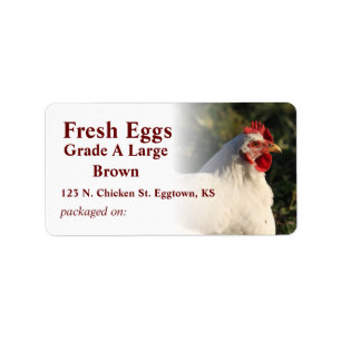 White Hen Eg Label