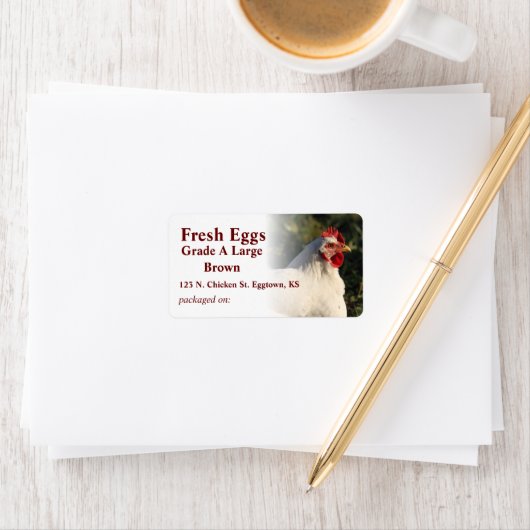 White Hen Egg Label (Insitu)