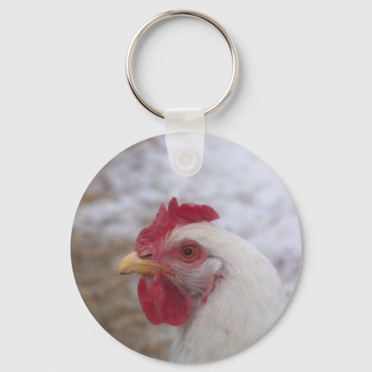 White Hen Sleutelhanger (Voorkant)