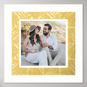 White Herringbone Custom Foto Folie Art Print (Voorkant)