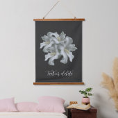 White Hibiscus Flowers Bouquet Personalized Hangend Wandkleed (Slaapkamer)