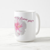 White Hibiscus Flowers Custom Koffiemok (Voorkant rechts)