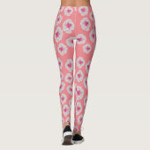 White Hibiscus Flowers Custom Leggings (Achterkant)