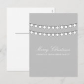 White Holiday String of Lights Briefkaart (Voorkant / Achterkant)