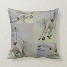 White Horse American MoJo Pillow