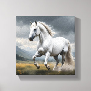 White Horse Canvas Afdruk
