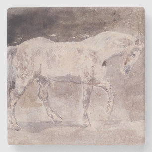White Horse (door Eugene Delacroix) Stenen Onderzetter
