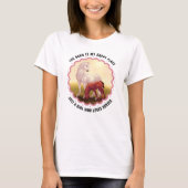 White Horse Foal in Pasture Customizable T-shirt (Voorkant)