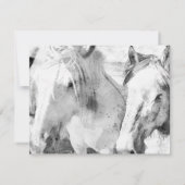 White Horse Funeral Photo Merci Cartes (Dos)