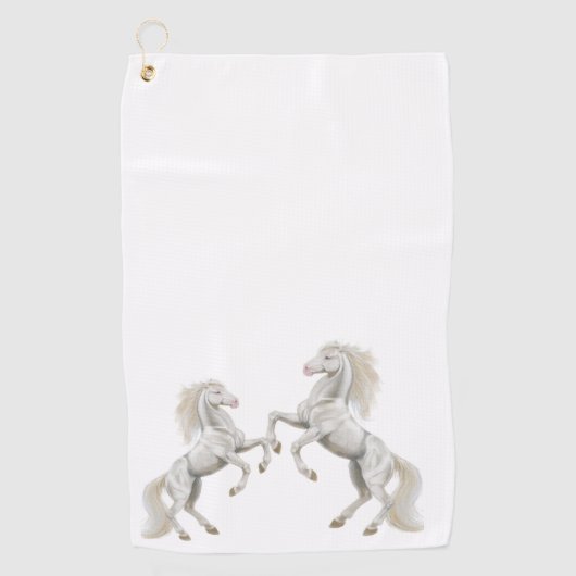 White Horse Golf Towel Golfhanddoek (Voorkant)