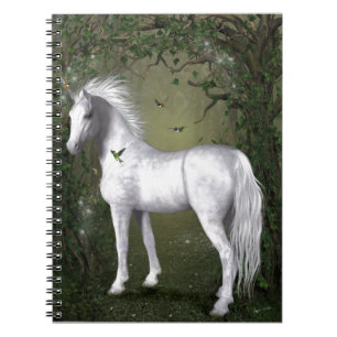 White Horse in de Bossen met Hummingvogels Notitieboek
