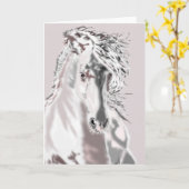 White Horse Kaart - Aangepaste tekstnaam (Gele Bloem)