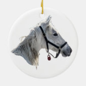 White Horse Keramisch Ornament (Achterkant)