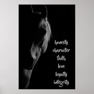 White Horse Kernwaarden Poster