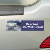 White Horse Lover Equine Bumpersticker (Op auto)