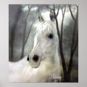 White Horse met naam Poster (Voorkant)
