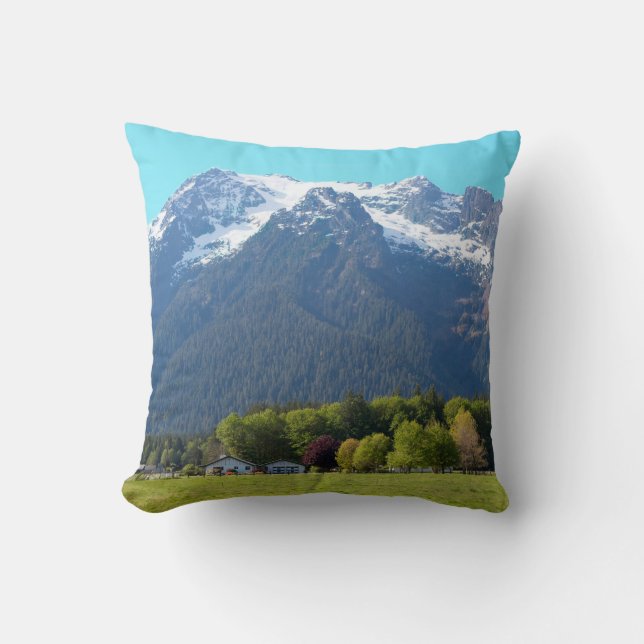 White Horse Mountain in Spring Pillow Kussen (Voorkant)