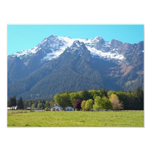 White Horse Mountain in Spring Print Foto Afdruk (Voorkant)