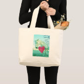 White Horse Red Heart Valentijn Grote Tote Bag (Voorkant (product))