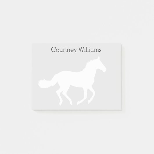 White Horse Silhouette met naam Post-it® Notes (Voorkant)