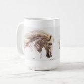 White Horse Stallion Fine Art Mok (Voorkant links)