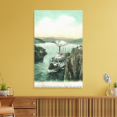 White Horse Steamer Canvas Afdruk (Insitu (Woonkamer))