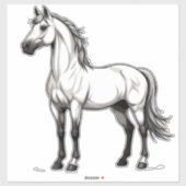 White Horse Sticker (Vel)