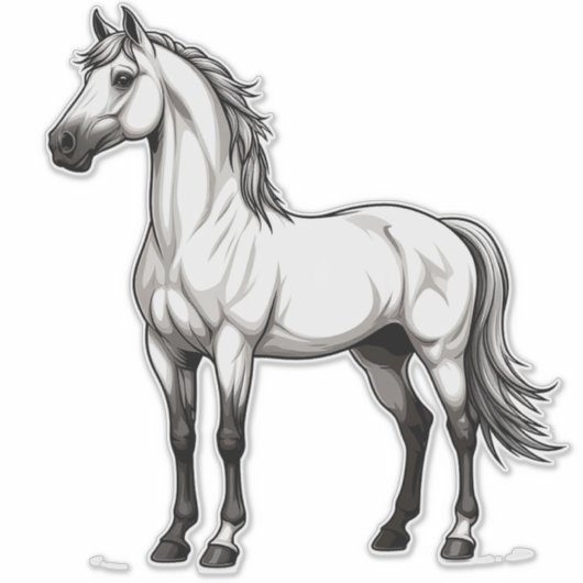 White Horse Sticker (Voorkant)