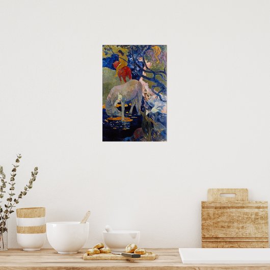 White Horse van Paul Gauguin, Kunst Poster (Keuken)