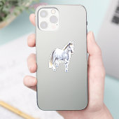 White Horse Vinyl Sticker (Telefoon)