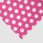 White & Hot Pink Large Medium Polka Dot Party Tissuepapier (Detail)