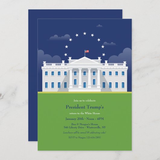 White House Inaugural Party Invitations (Devant / Derrière)