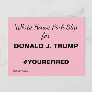 White House Pink Slip for Trump Resistance Briefkaart