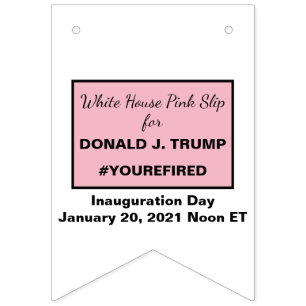 White House Pink Slip for Trump Resistance Vlaggetjes