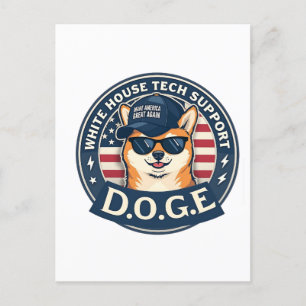 White House Tech Support Doge Feestdagenkaart