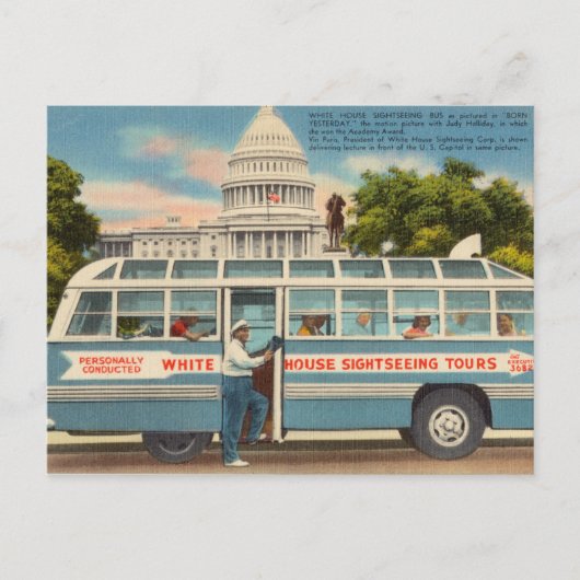 , White House Tour Washington, DC. Briefkaart (Voorkant)