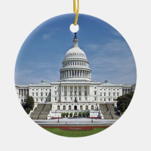 White House US Capitol Building Washington DC Keramisch Ornament (Voorkant)