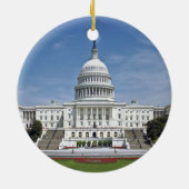 White House US Capitol Building Washington DC Keramisch Ornament (Achterkant)