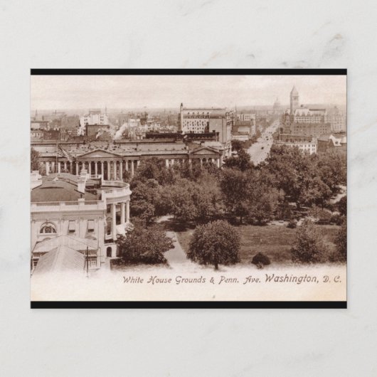 White House, Washington DC 1907 Briefkaart (Voorkant)