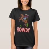  White Howdy Rodeo Western Land Zuid T-shirt (Voorkant)