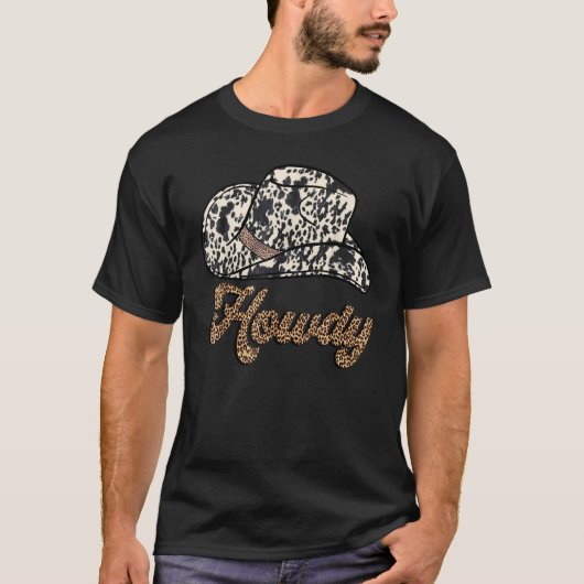  White Howdy Rodeo Western Land Zuid T-shirt (Voorkant)