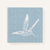 White Hummingbird Blue Notitieboek (Voorkant)