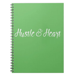 White Hustle and Heart Typography Notitieboek