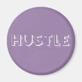 White Hustle Modern Typography Magneet (Voorkant)