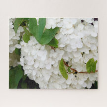 White Hydrangea 16 x 20 Puzzle by jjhelene