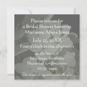 White Hydrangea Bridal Shower Invitation Kaart (Achterkant)