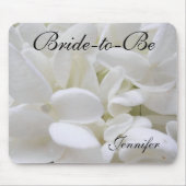 White Hydrangea "Bride-to-Be" mousepad Muismat (Voorkant)